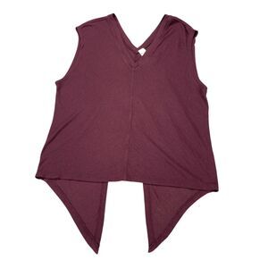 ATHLETA Nayarit Athletic Knit Tee Athleisure Size X-Small Burgundy